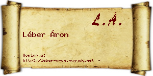 Léber Áron névjegykártya